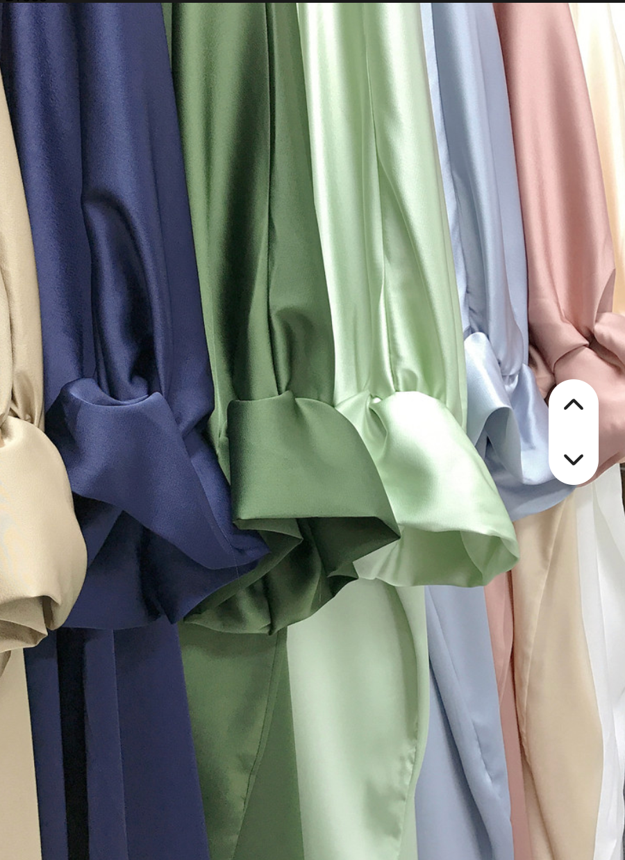 Silk Ruffle Sleeve Duster