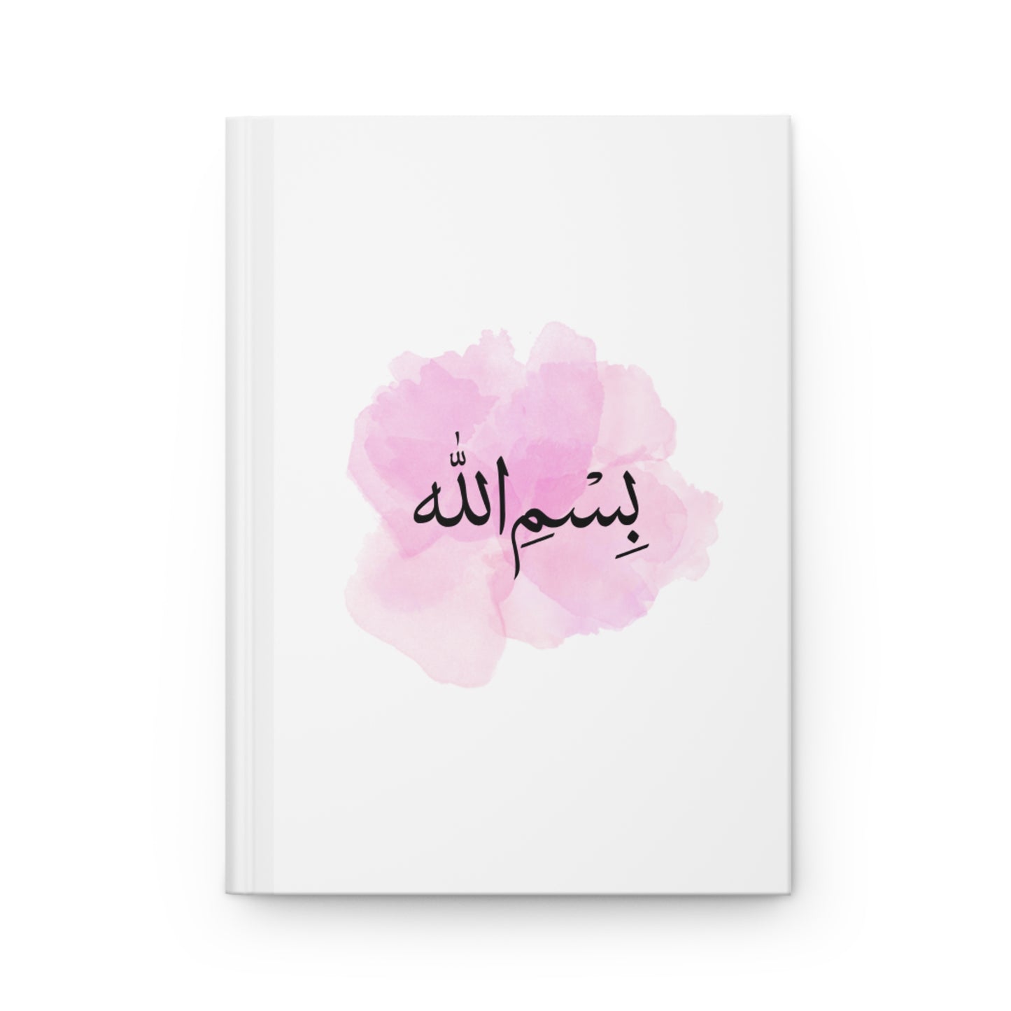 Bismillah (Arabic) Pink Watercolor Hardcover Journal — Islamic Prayer Notebook