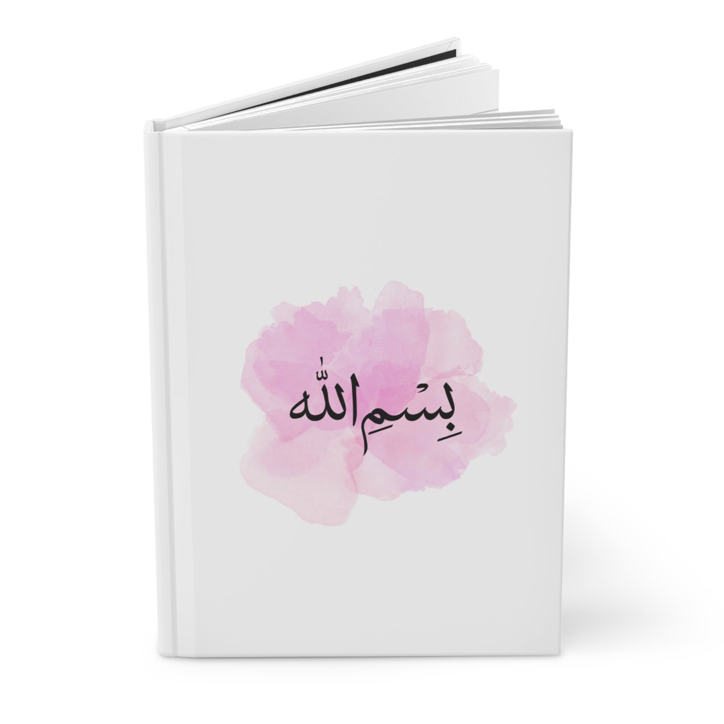 Bismillah (Arabic) Pink Watercolor Hardcover Journal — Islamic Prayer Notebook